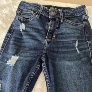 EUC Hollister high rise crop super skinny jeans size 0R